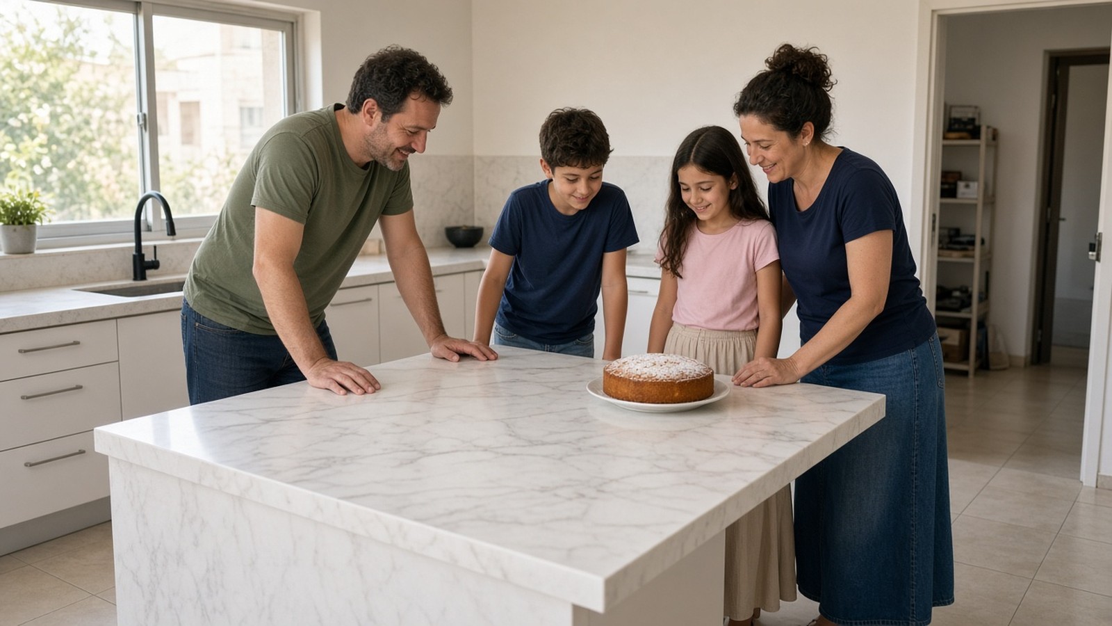 טפט דמוי שיש לבן עורקי זהב – תמונה 2