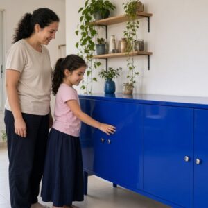Alternative view of טפט כחול רויאל מבריק