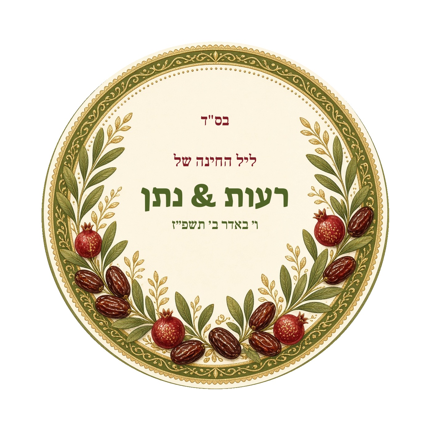 מדבקות ממותגות לחינה עגולות מבריקות בעיצוב אישי – 20 עיצובים לבחירה – תמונה 19