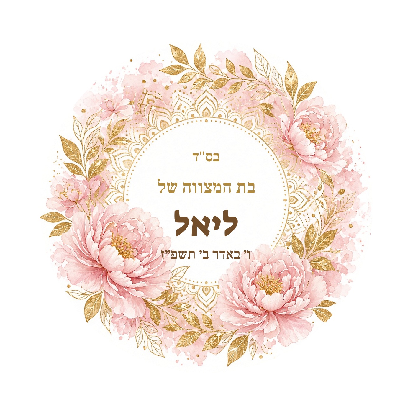 מדבקות לבר מצווה ובת מצווה מבריקות בעיצוב אישי – 20 עיצובים לבחירה – תמונה 18