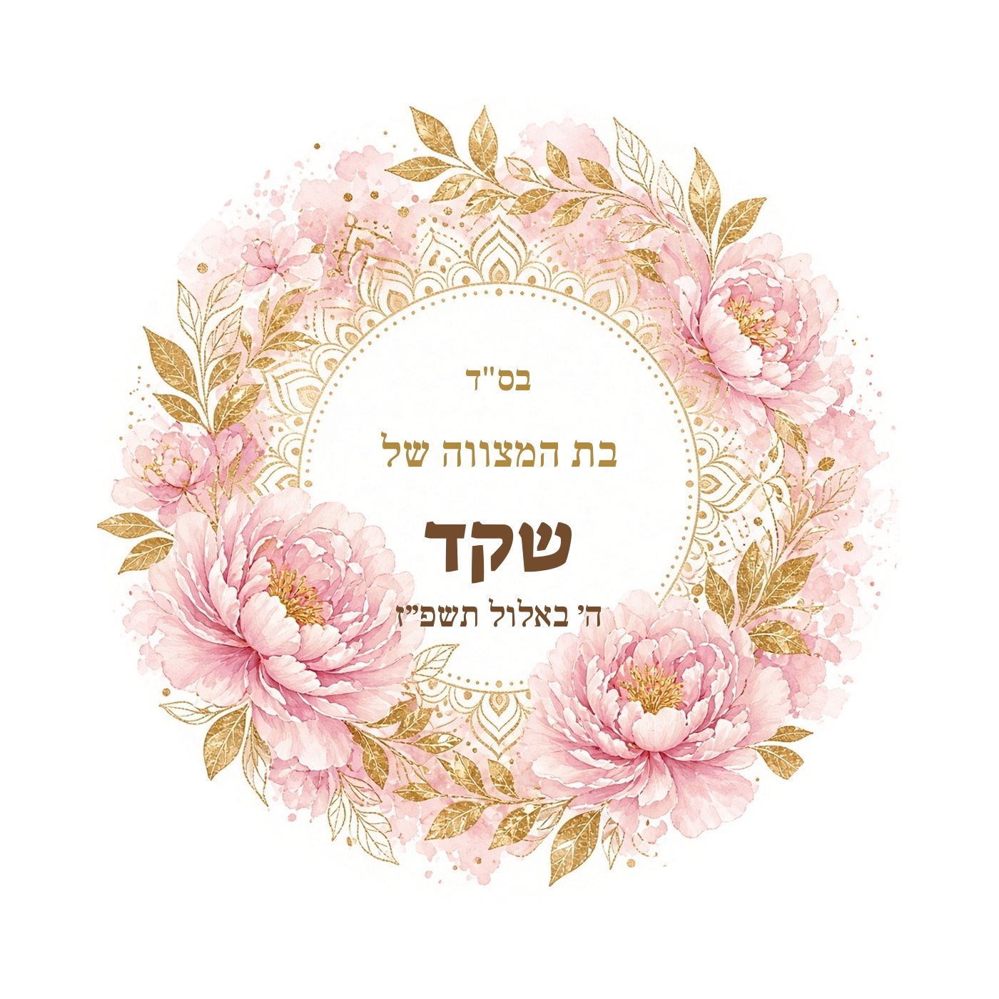 מדבקות לבר מצווה ובת מצווה מבריקות בעיצוב אישי – 20 עיצובים לבחירה – תמונה 19