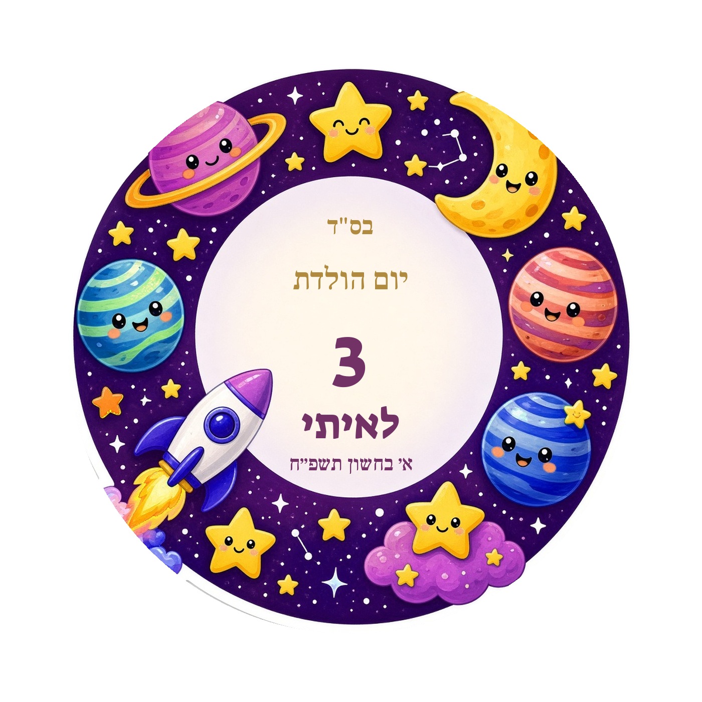 מדבקות ליום הולדת מבריקות בעיצוב אישי – 20 עיצובים לבחירה – תמונה 6