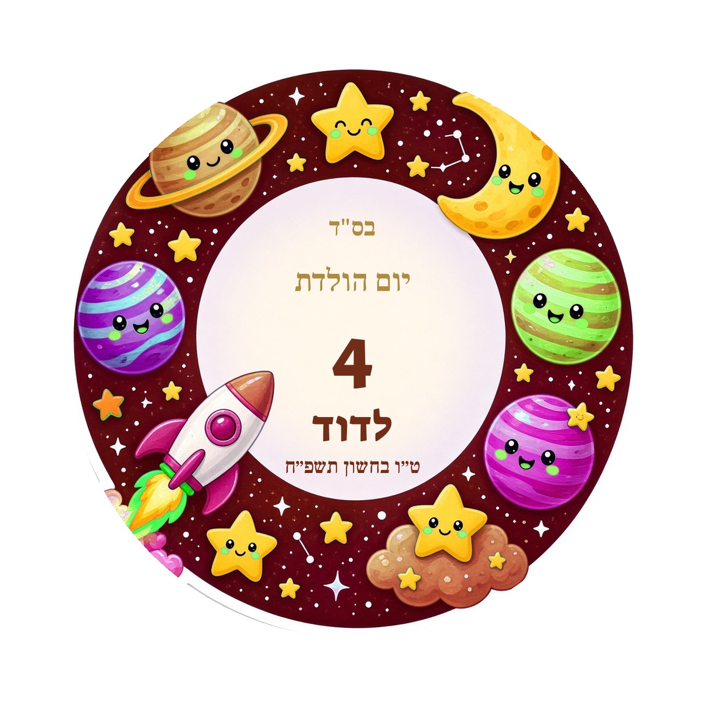 מדבקות ליום הולדת מבריקות בעיצוב אישי – 20 עיצובים לבחירה – תמונה 7