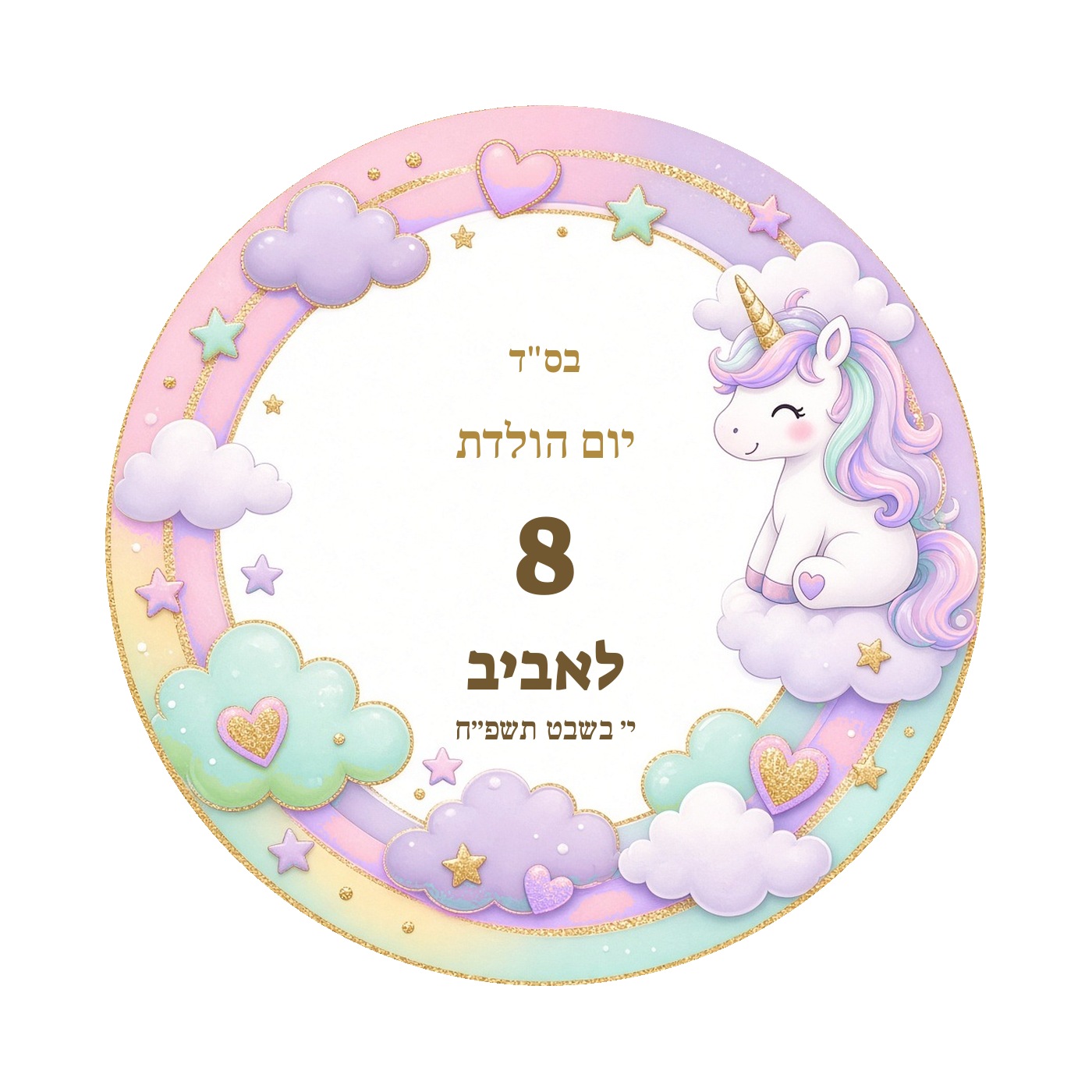 מדבקות ליום הולדת מבריקות בעיצוב אישי – 20 עיצובים לבחירה – תמונה 11