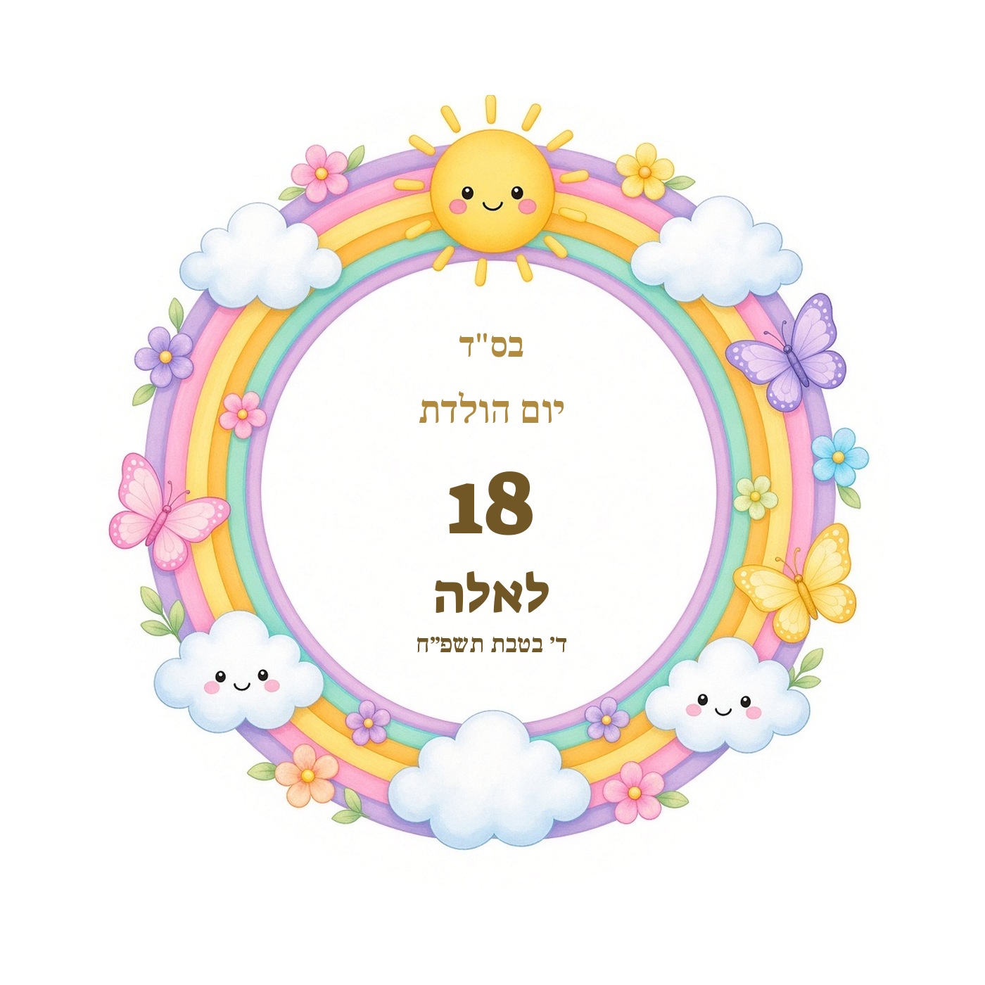 מדבקות ליום הולדת מבריקות בעיצוב אישי – 20 עיצובים לבחירה – תמונה 22