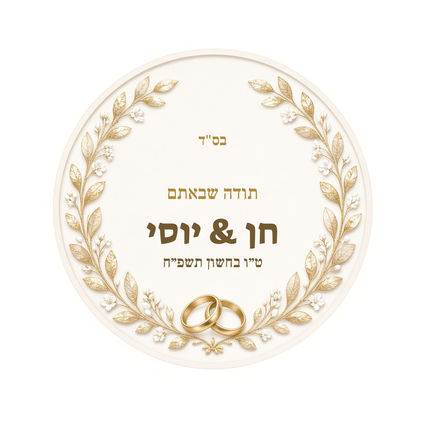 מדבקות לחתונה ולאירוסין מבריקות בעיצוב אישי – 20 עיצובים לבחירה – תמונה 7